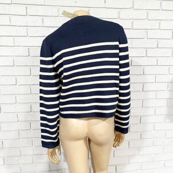 J.Crew Women’s Emilie Sweater Lady Jacket in Stripe - Size Large - Picture 6 of 15